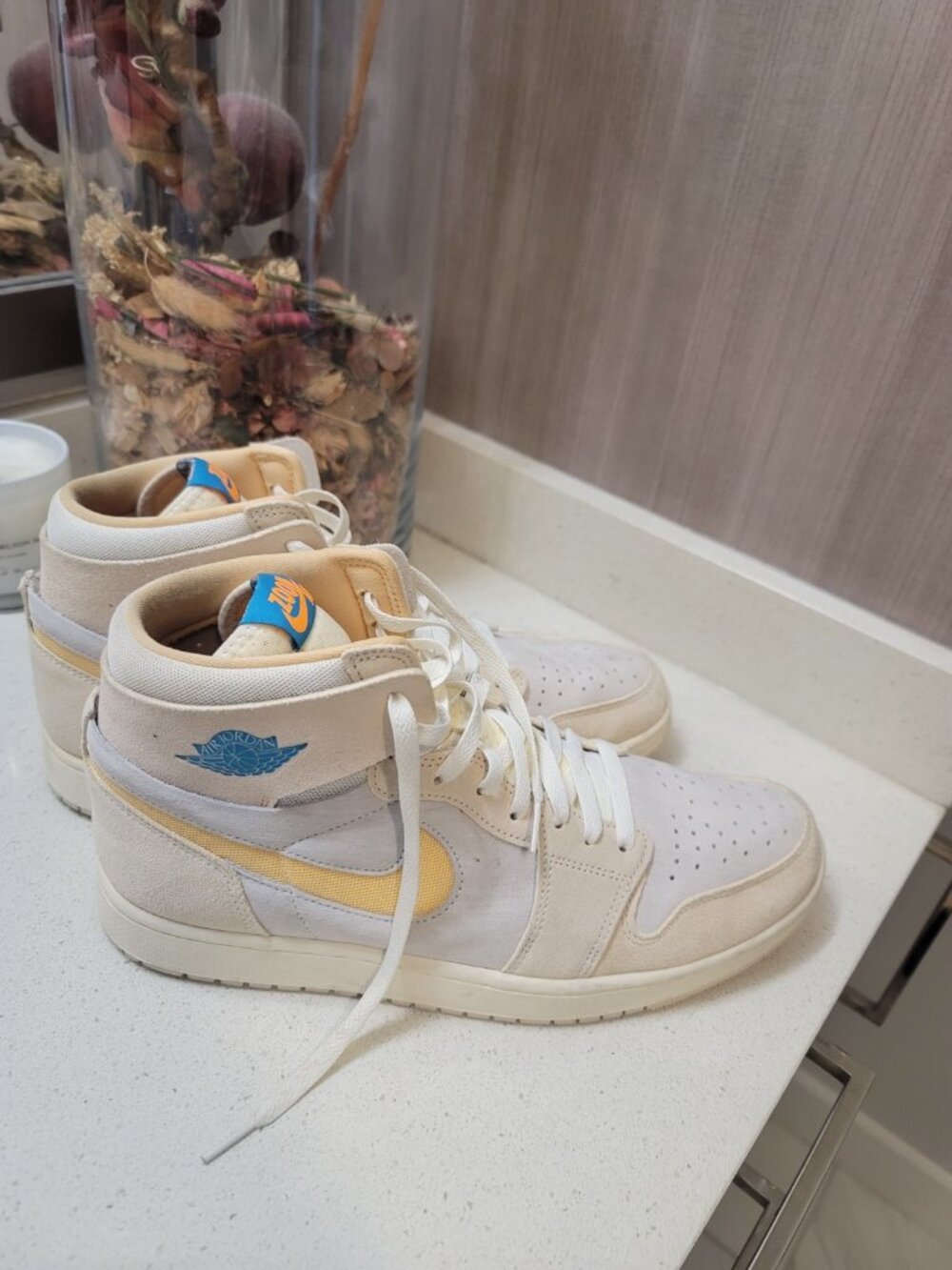 Nike  Air Jordan 1 High Zoom Comfort 2 Light Orewood Citrus 12 Men's DV1307-180 - Picture 5 of 10
